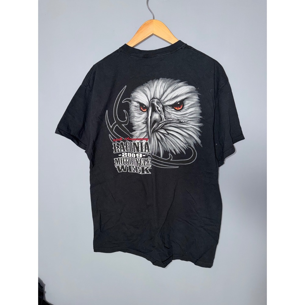 Fruit of the Loom Black Eagle Motorcycle Week‎ 2009 T Shirt XL